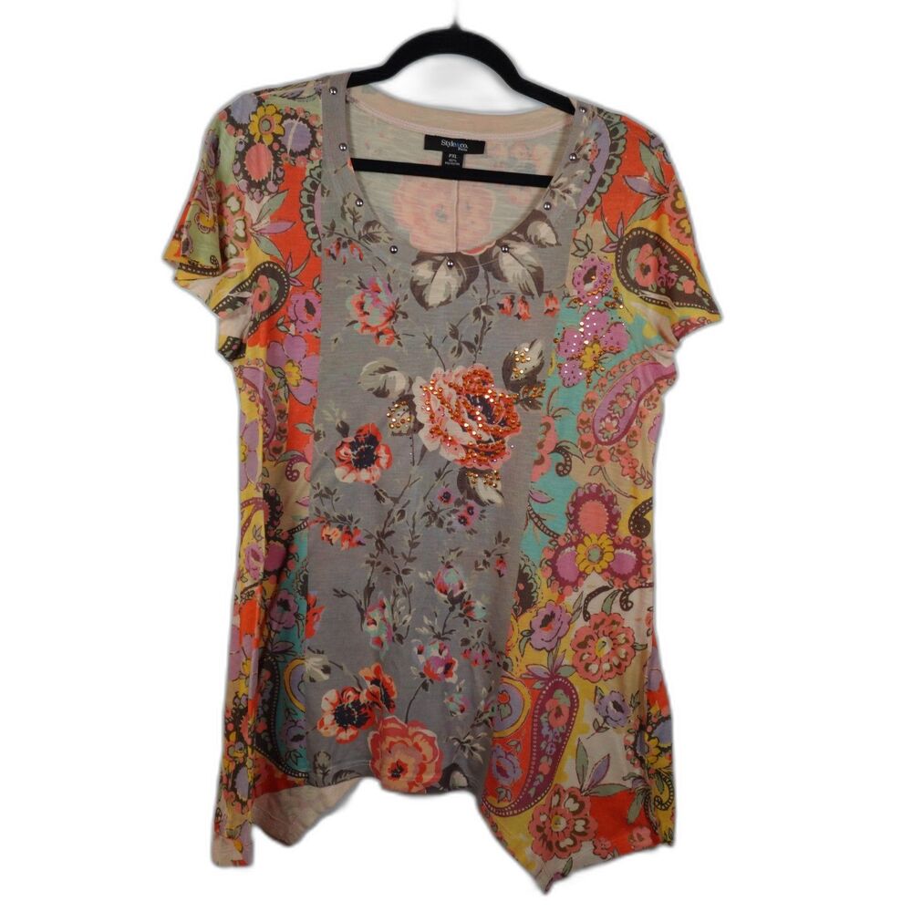 90s y2K Womens Top Size XL Petite Bedazzled Bling Retro Fairycore